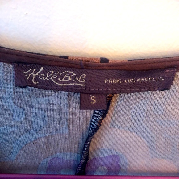 Hale Bob 100% silk retro long-sleeve mini-dress, sz small - Picture 4 of 5